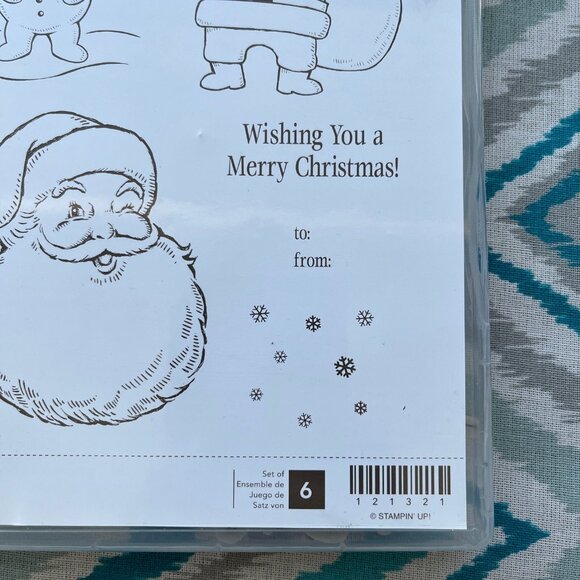 Stampin' Up! Jolly Old Saint Nick Clear Mount Cling Stamps, Set of 6 Stamps - Picture 5 of 7